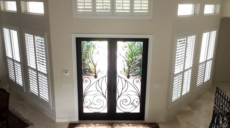 San Diego foyer plantation shutters